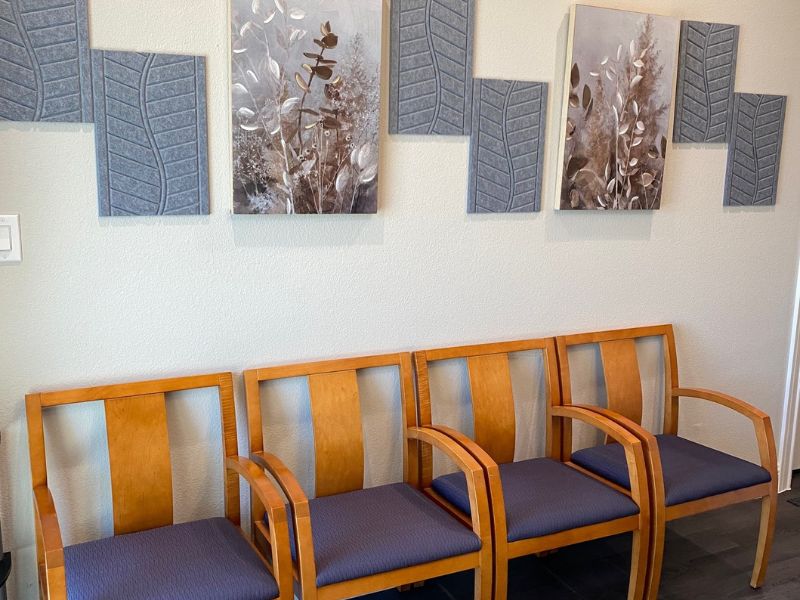 Next Gen Hearing Center office chairs and artwork