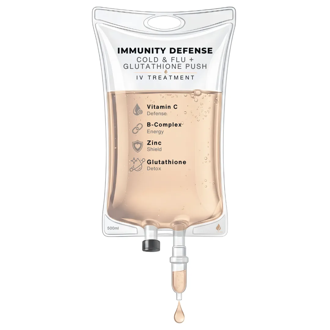 Mobile IV Therapy Immunity Defense / Cold & Flu + Glutathione Push In Gordonsville Tennessee