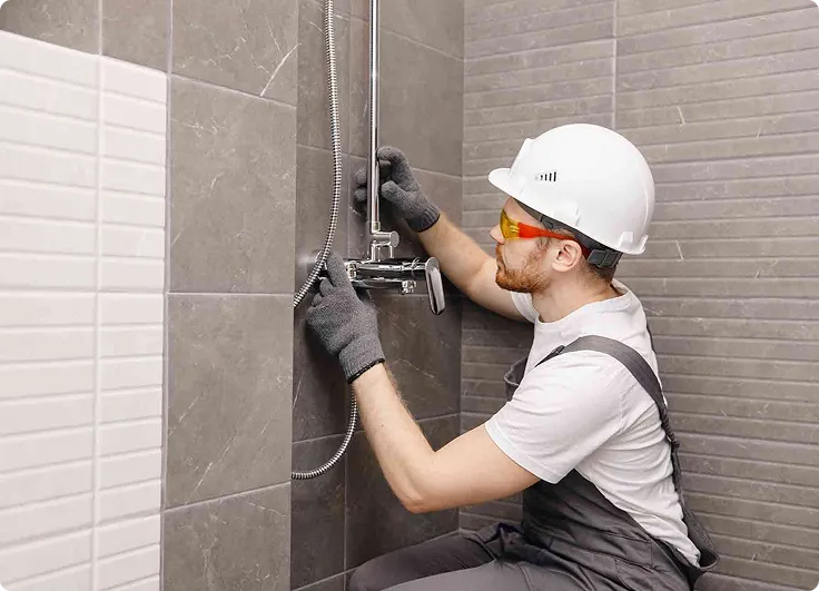 Modern tub to shower conversion with contemporary design and premium finishes in Nashua NH
