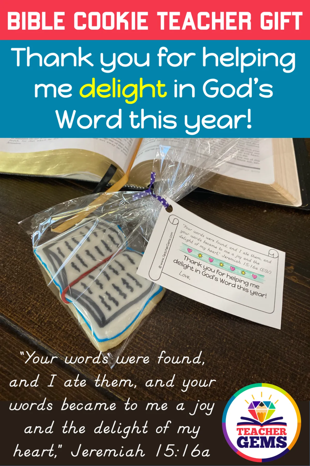 Bible Cookie Teacher Gift Tags