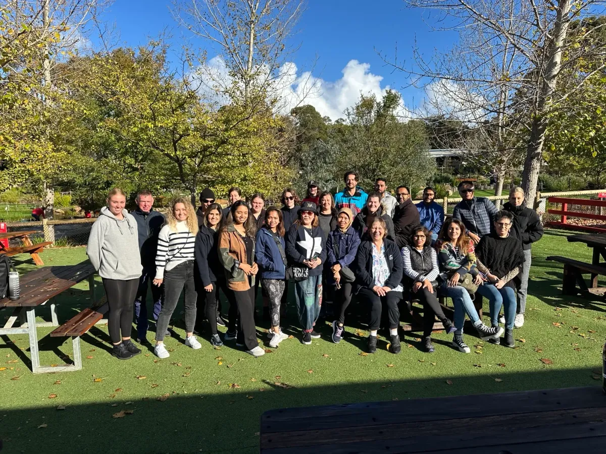 Photo of a Group of 24 people attending to a Team Building Event Hosted at Yallingup Maze