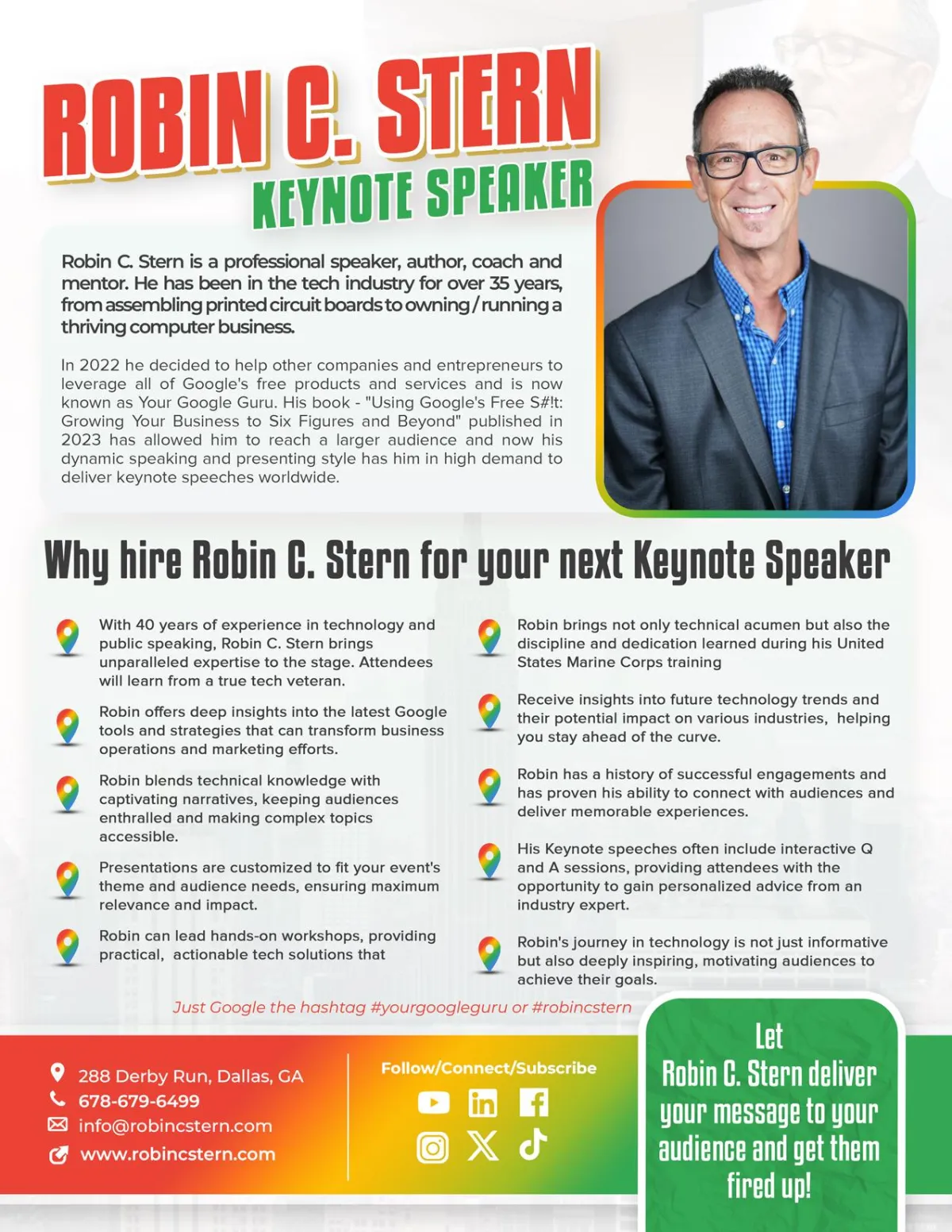 #keynotespeakernearyou #robinstern #yourgoogleguru Meeting Robin C. Stern is an experience you don't want to miss