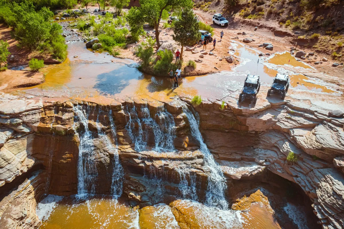 UTV Rental Utah Waterfall