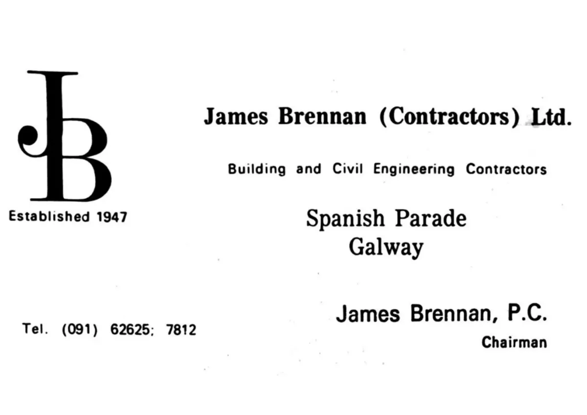 Page 7: "James Brennan (Contractors) Ltd." business card
