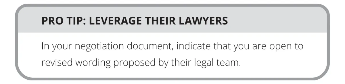 Page 86: Pro Tip: Leverage Their Lawyers
