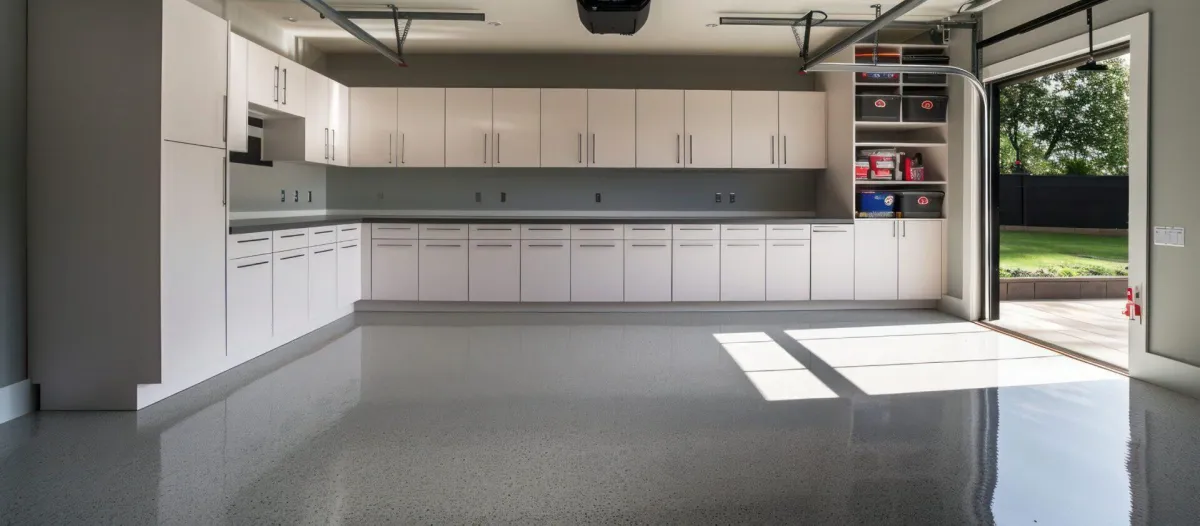 Garage flake epoxy flooring in Richmond hill