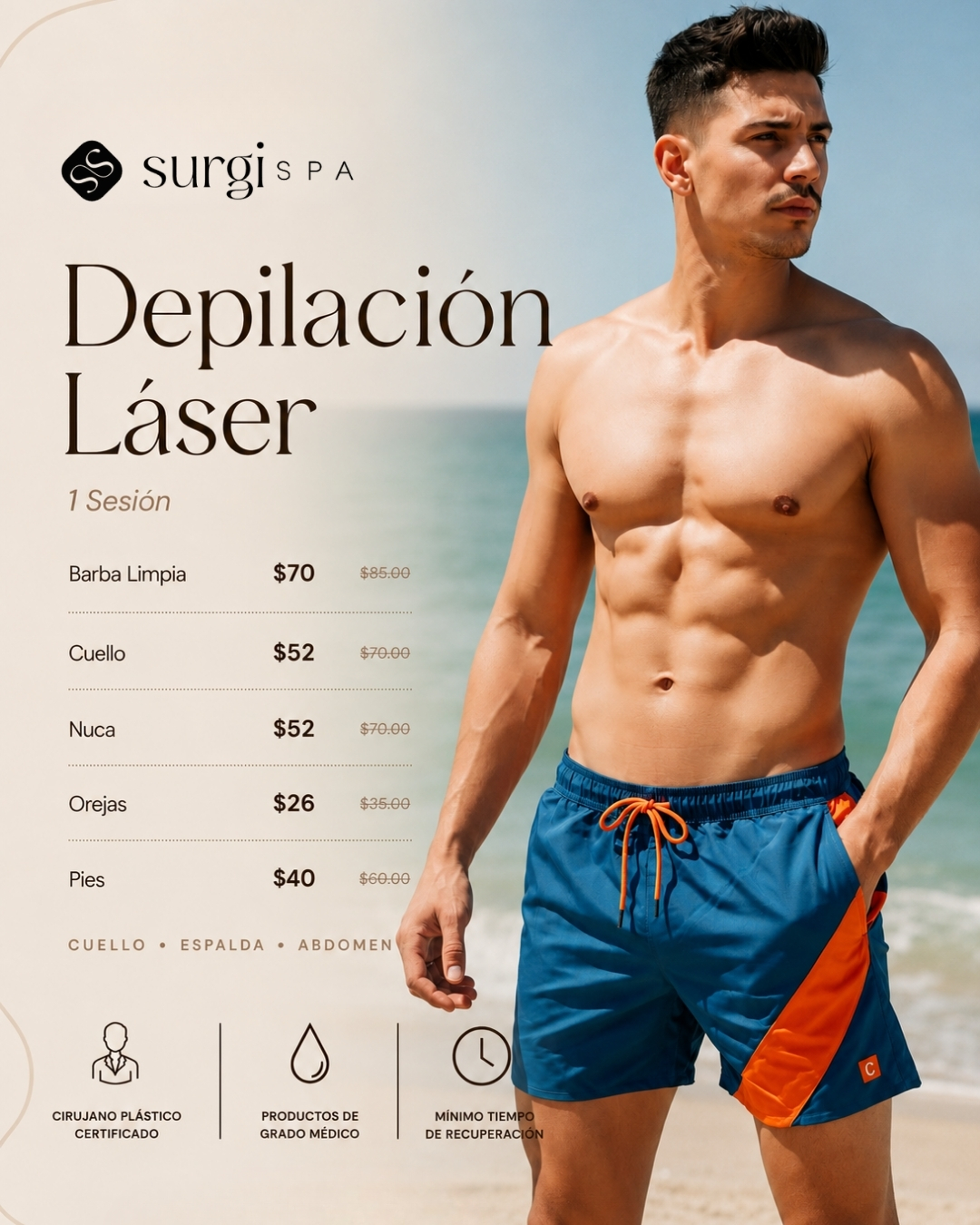 Depilación Láser Hombre Surgi Spa
