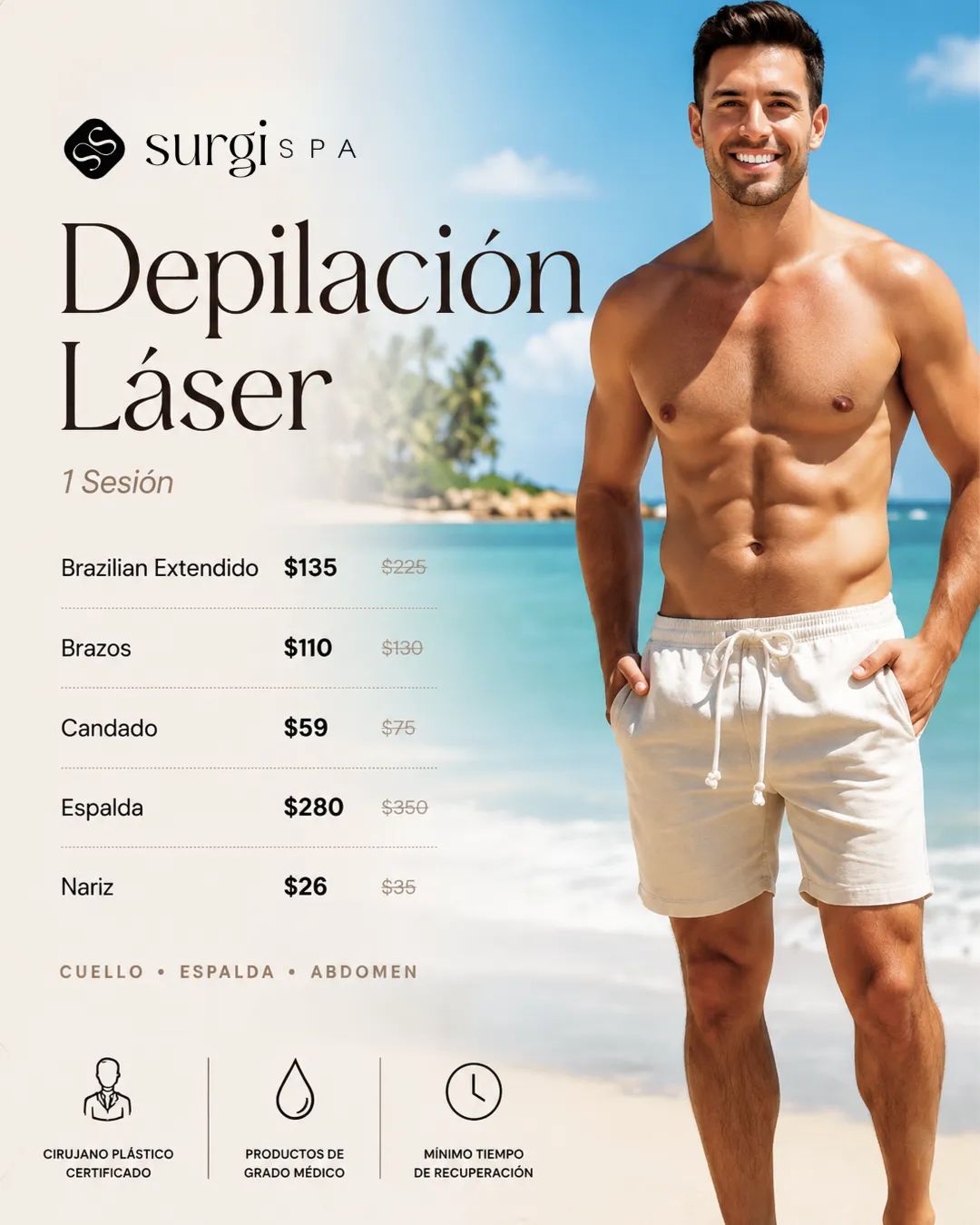 Depilación Láser Hombre Surgi Spa
