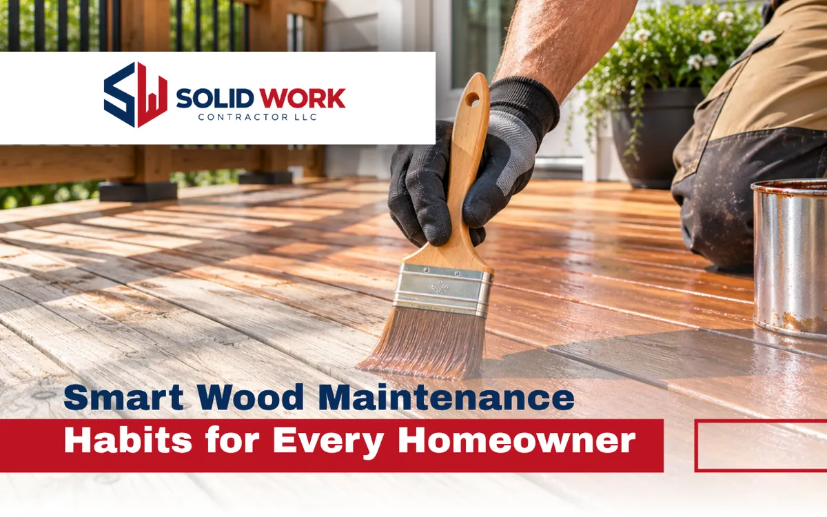 Wood maintenance for clean and protected home surfaces