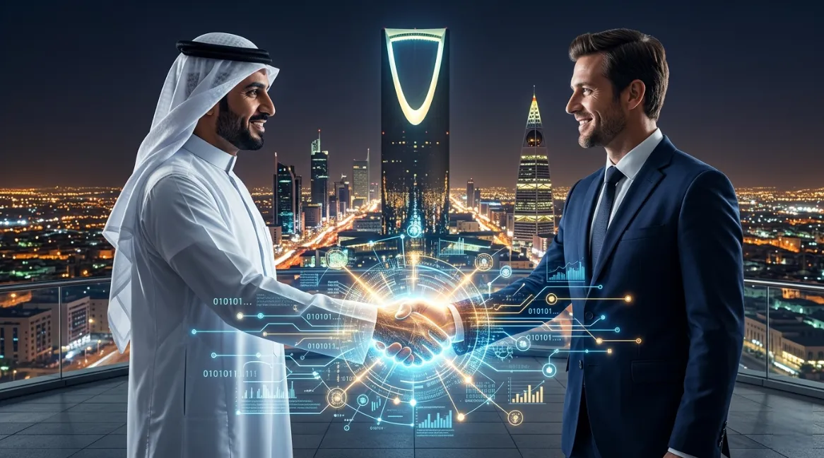 Business leaders evaluating IT solutions partners in Saudi Arabia for digital transformation and managed IT services.