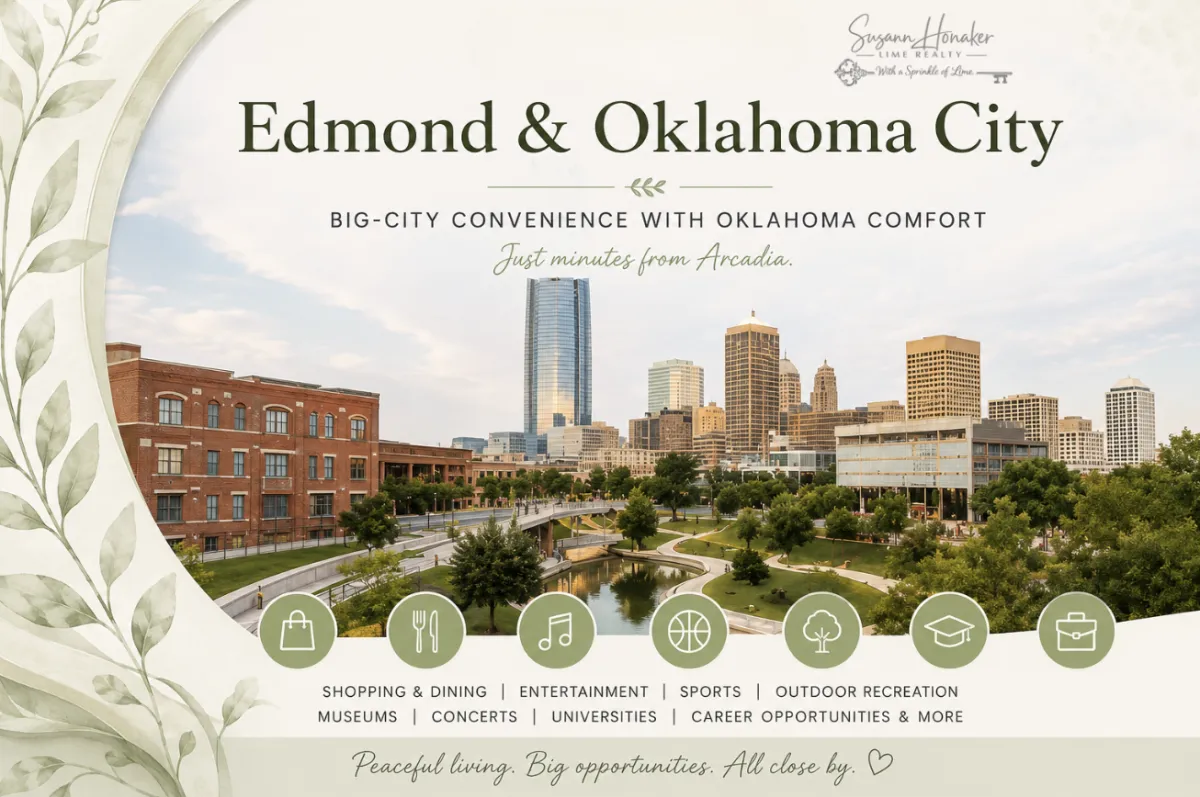 Edmond and OKC Just minutes from Arcadia Susan At Lime