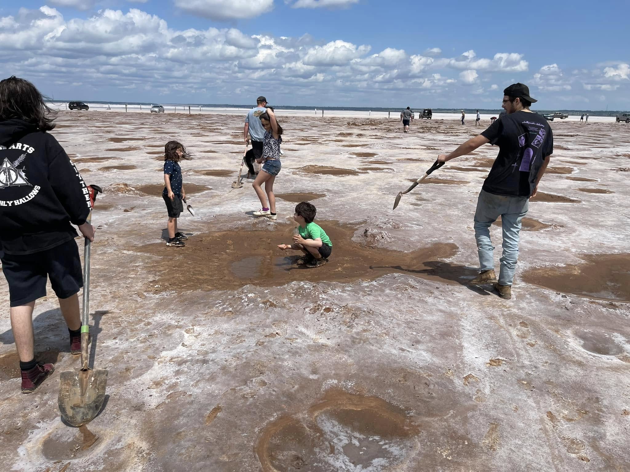 Our Family Digging for Crystals