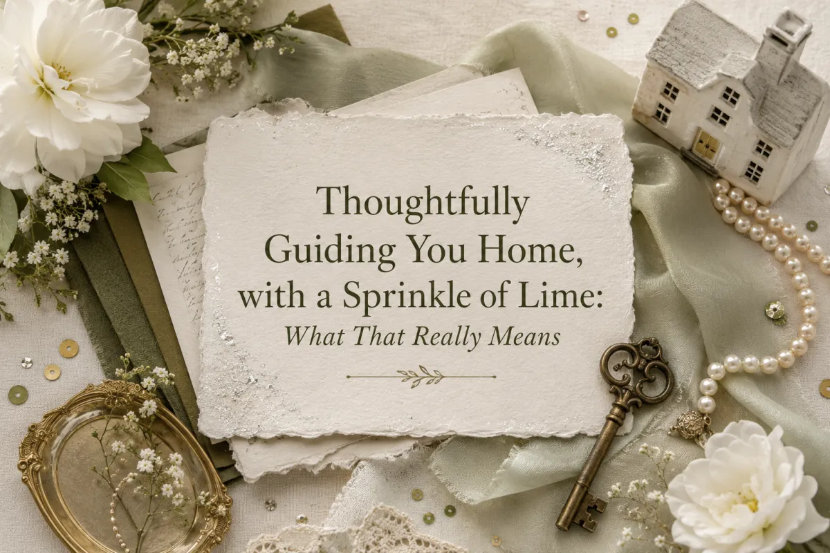 Thoughtfully Guiding You Home with a Sprinkle of Lime: What That Really Means