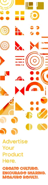 Alpha Loner geometric designs banner says Advertise Your Product Here. Create Culture, Encourage Sharing, Measure Results.