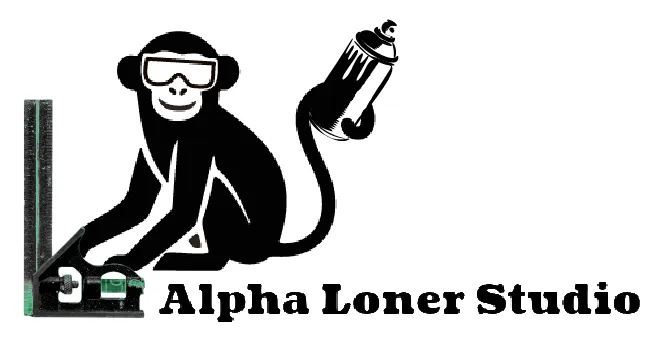 Alpha Loner Studio Monkey At Work LOGO 