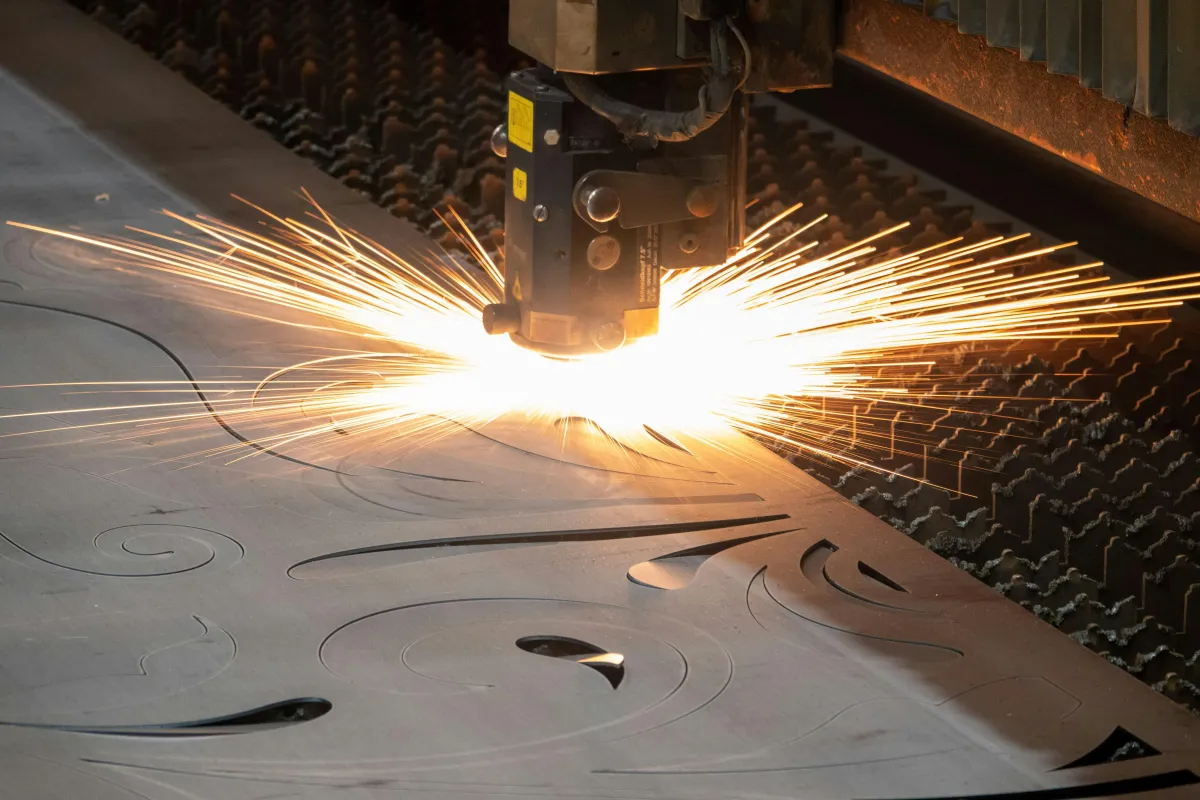 Laser engraving metal plaque