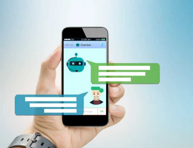 Φωτογραφία που δείχνει την απάντηση ένος AI Chatbot σε έναν πελάτη