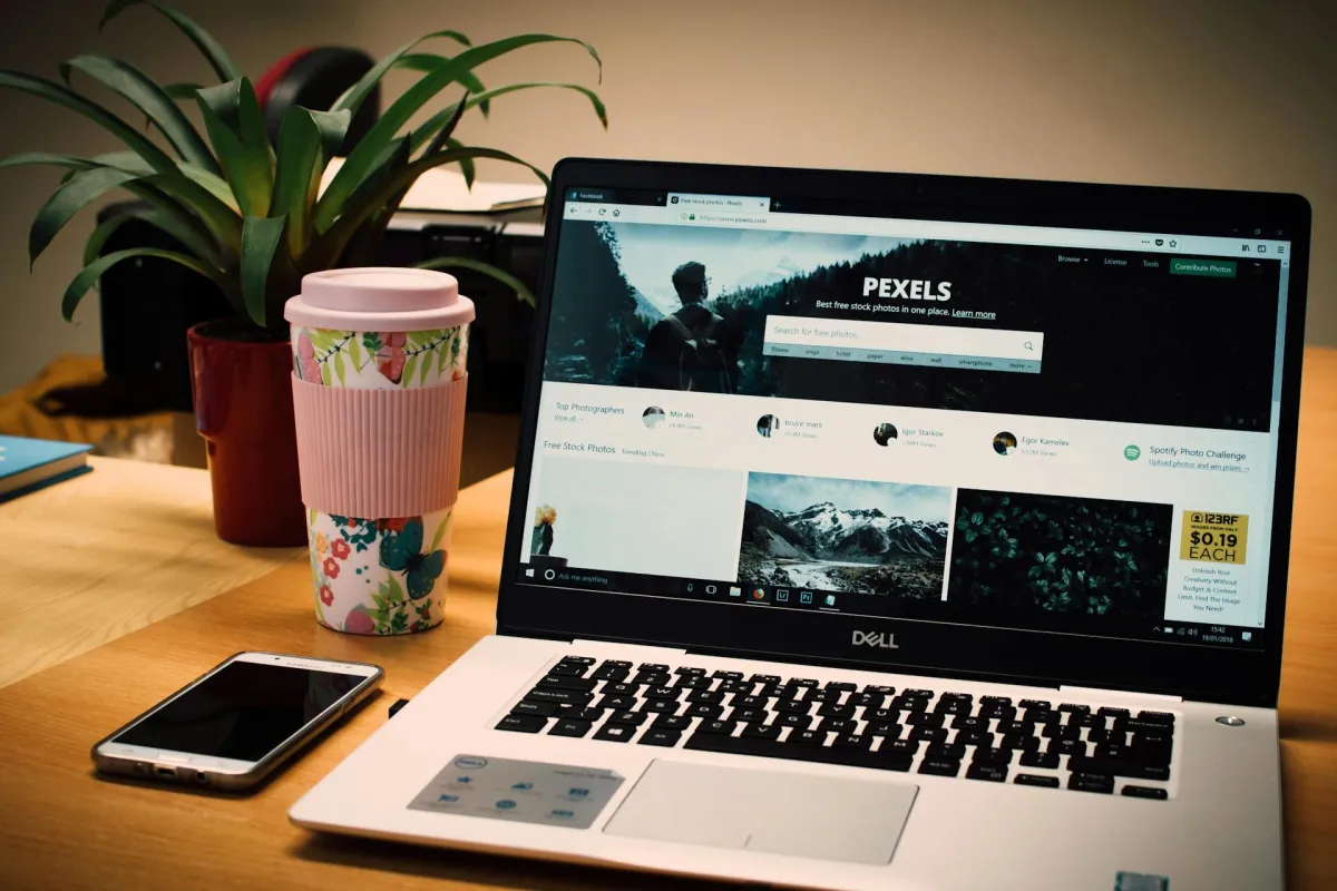 A laptop displaying a website that could benefit from website lead generation and capture