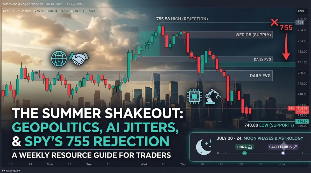 The Summer Shakeout: Geopolitics, AI Jitters, and SPY’s 755 Rejection