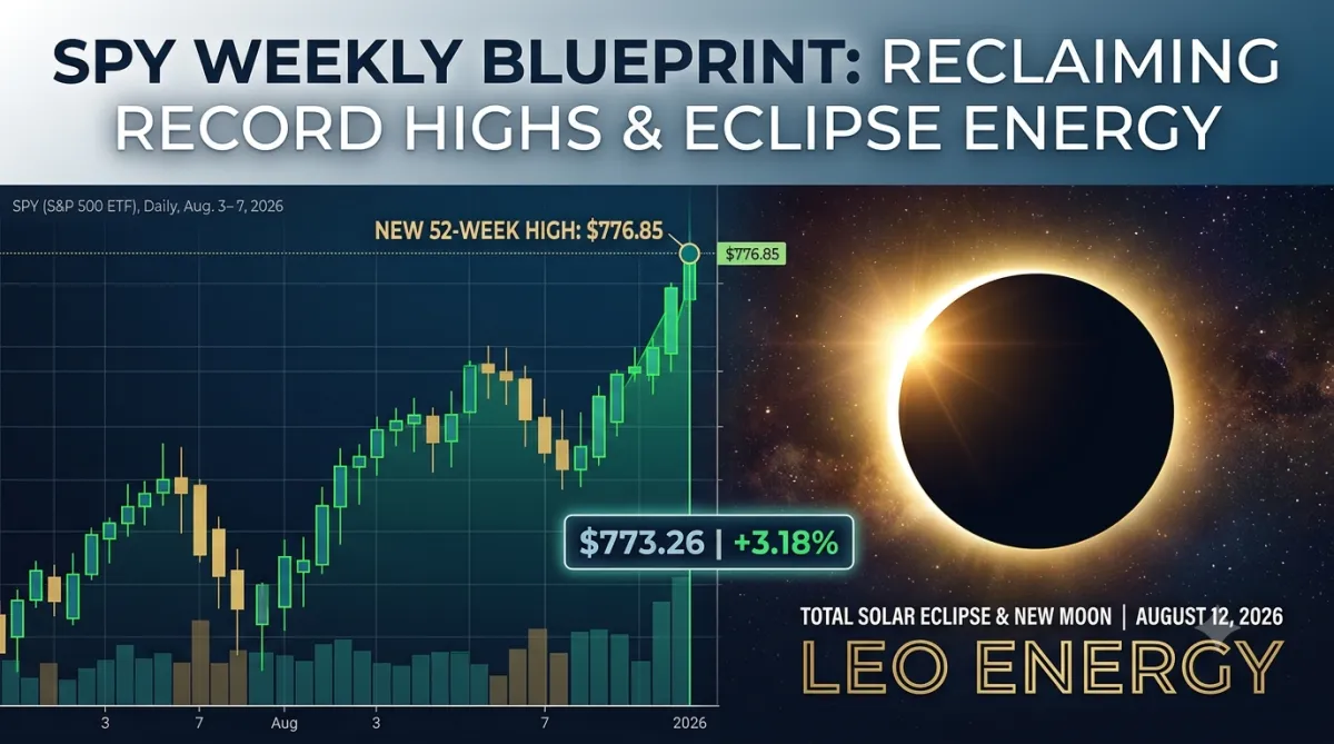 SPY Weekly Blueprint: Reclaiming Record Highs at $776.85 & Navigating the Leo Solar Eclipse Energy