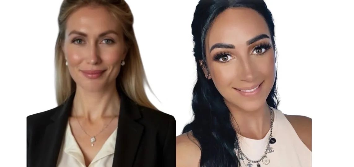 Shadows of two people making a heart shape.