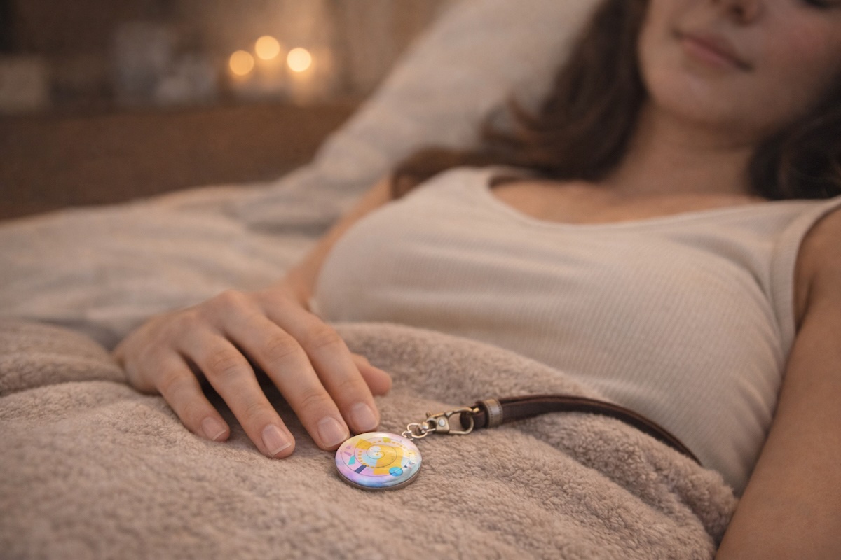 Placing FrequenCM visual on body for physical or emotional support