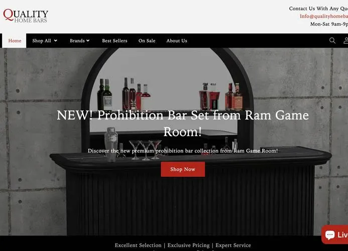 qualityhomebars.com homepage