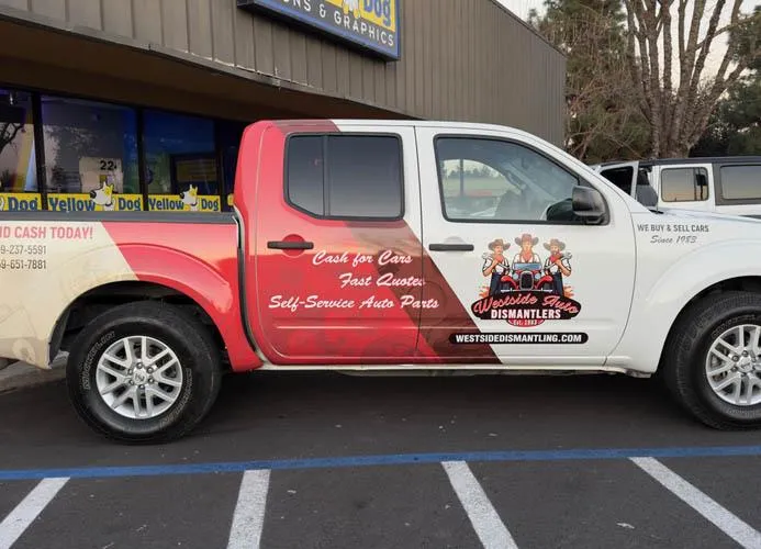 Westside Auto Dismantlers Truck Wrap Design Fresno