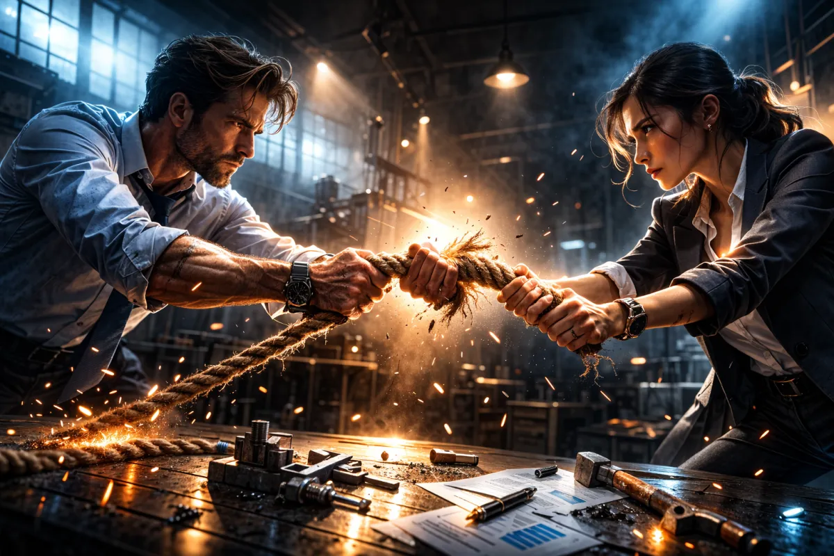 Business professionals discussing AI-driven RevOps optimization in modern office