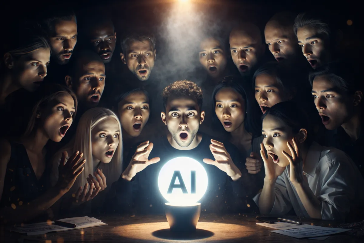 Two professionals discussing AI integration in a modern office setup, emphasizing operational efficiency