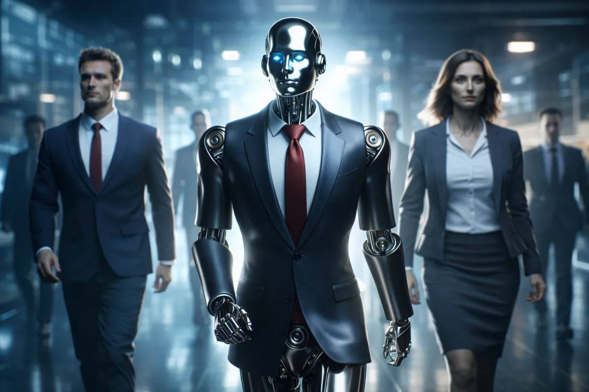 AI automation enhancing operational efficiency in a modern office setting