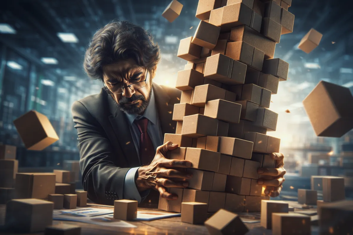 Executives discussing AI-driven business transformation charts