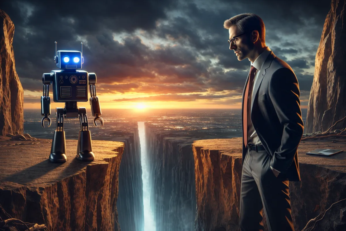 A robotics assembly line integrated into small business operations.