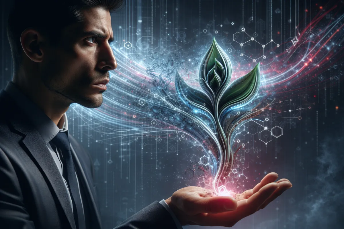 Diagram showing AI middleware integration in business systems