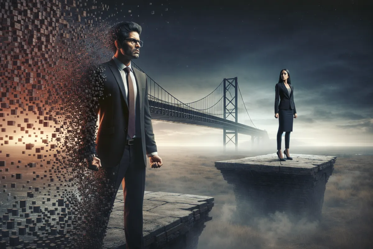 A group of professionals examining data analytics on digital interfaces, demonstrating AI data modernization.