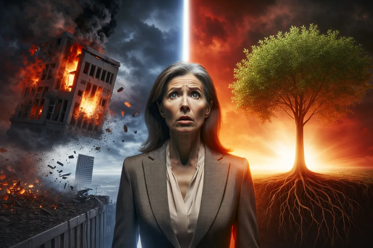 illustration of AI facilitating a business merger, showcasing AI-driven M&A strategies