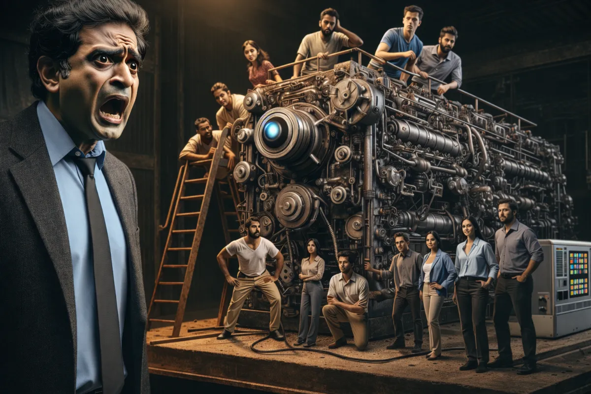 AI operational systems depicted in modern small business setting