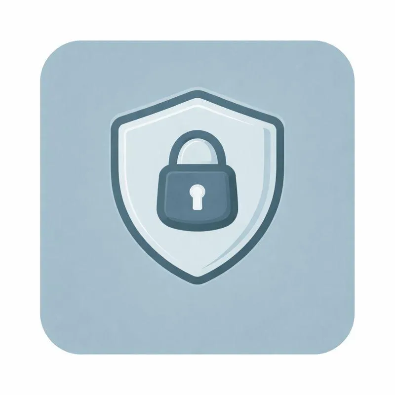 Shield with a lock icon representing secure, protected, and trustworthy guidance without pressure.