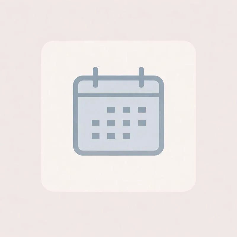 Calendar icon representing common questions homeowners ask about timing, selling options, and next steps without urgency