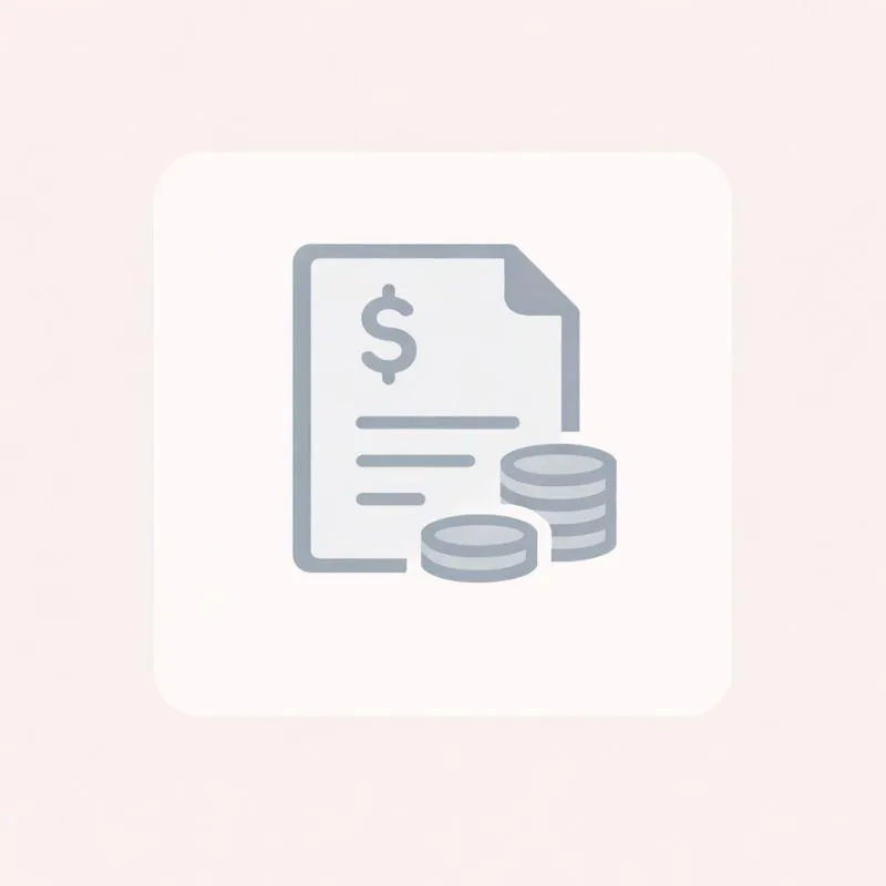 Document and coin icon representing potential hidden costs and fees involved in selling a home