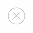 Circle outline with an X symbol indicating exclusion or not included