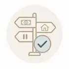 Icon representing multiple real estate options allowing the seller to choose their preferred path