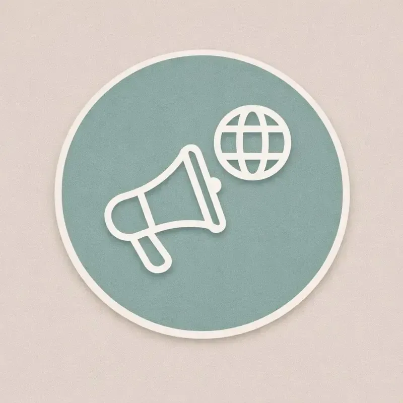 Real estate marketing and buyer targeting icon representing listing exposure and lead generation strategy