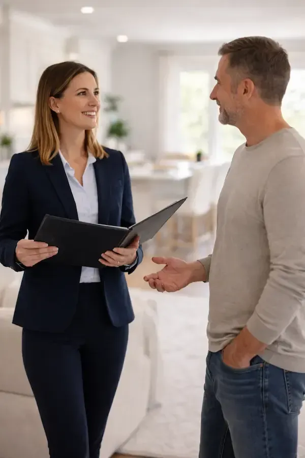 REALTOR® conducting private home showing with qualified buyer