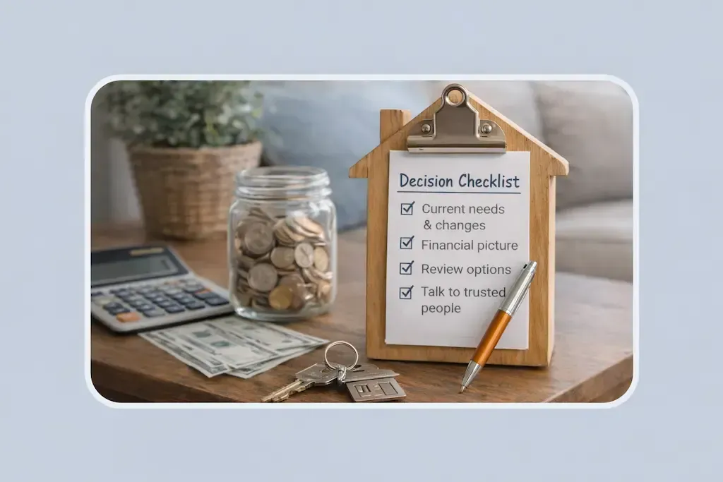 Savings jar keys and homeowner decision checklist for California housing planning