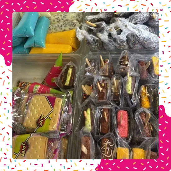 Paletas mexicanas con fruta y crema en San Bernardino 