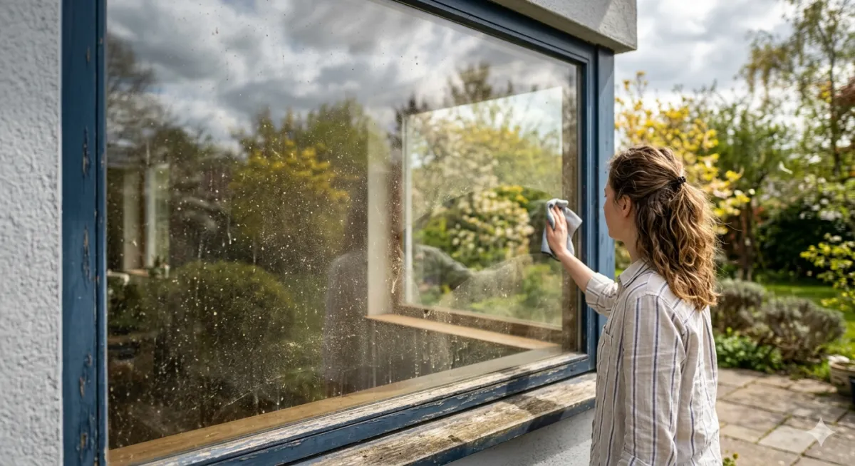 Why Spring Dust and Wind Leave a Film on Exterior Glass Surfaces