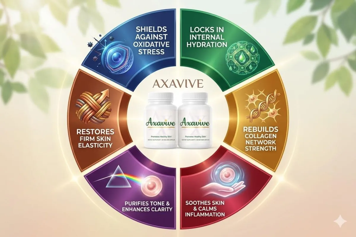 Axavive supplement bottle with natural botanical ingredients