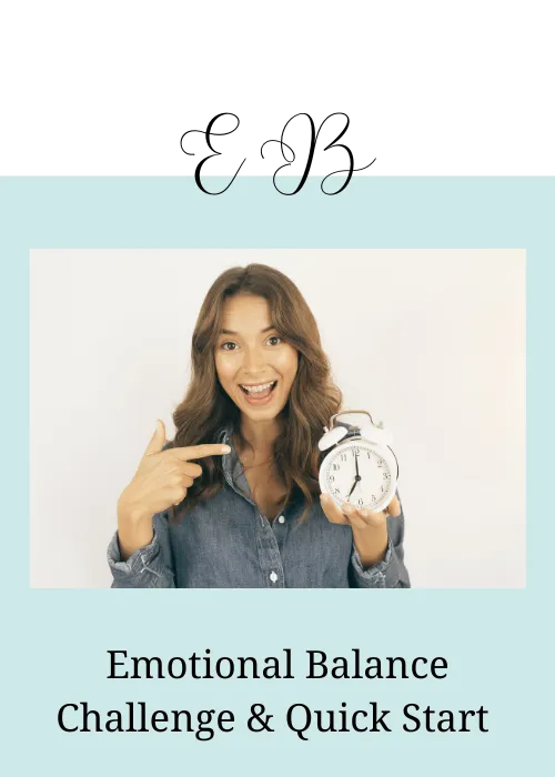 woman with a clock for Emotional Balance Quick Start & Quiz