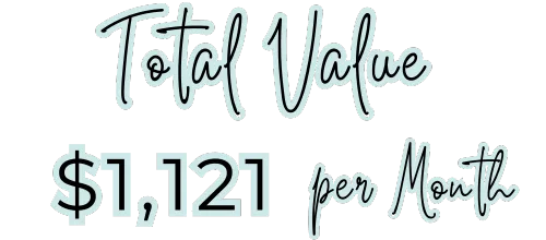 total value $1,121 per month